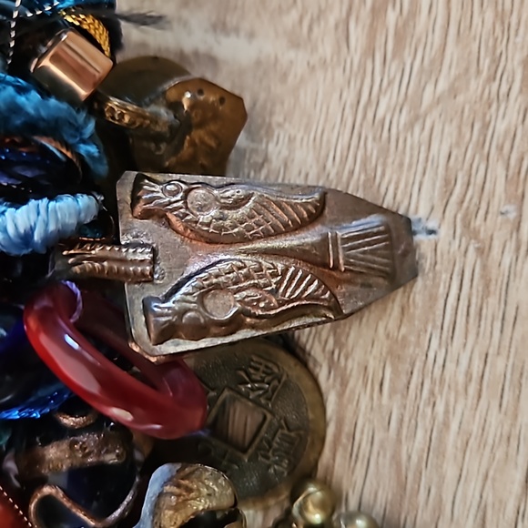 Vintage Women's Handmade Asian Beaded Fringe Parade Style Necklace - Picture 5 of 8